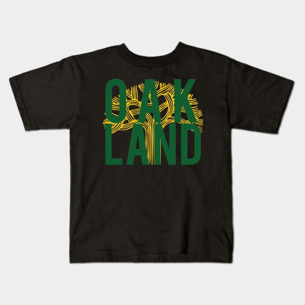 Oakland Tree 2 Kids T-Shirt by mikelcal